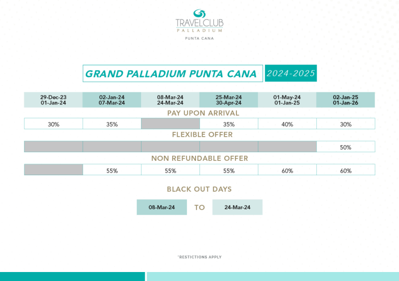 travel club palladium price